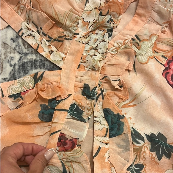 Floral Midi Dress in Orange by Saints and Secrets - Picture 3 of 6